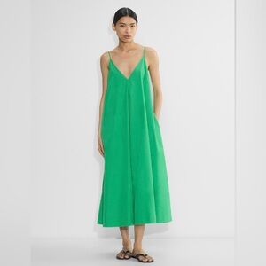 Aritzia Babaton Nouvelle poplin dress in court green NWT